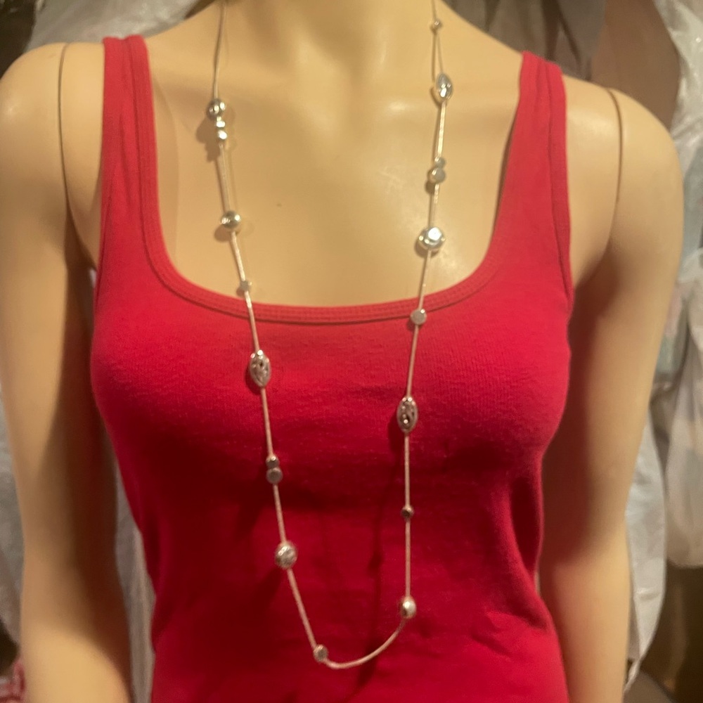 Elegant Silver Beaded Necklace